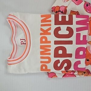PJ Place | NWOT Girls Fall Spell Out "Pumpkin Spice Crew" Pajama Set Sz 3T